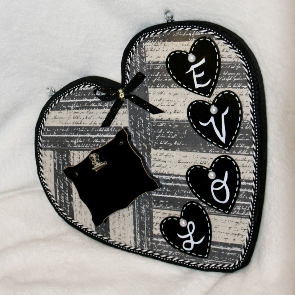Handmade Love Heart Picture or Note Hanger